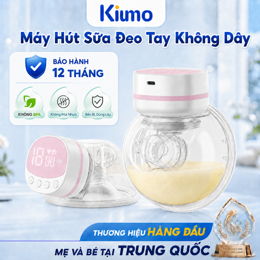 Máy hút sữa điện tự động hoàn toàn không gây đau mới này an toàn, hoạt động êm ái và không cần dùng tay đỡ.