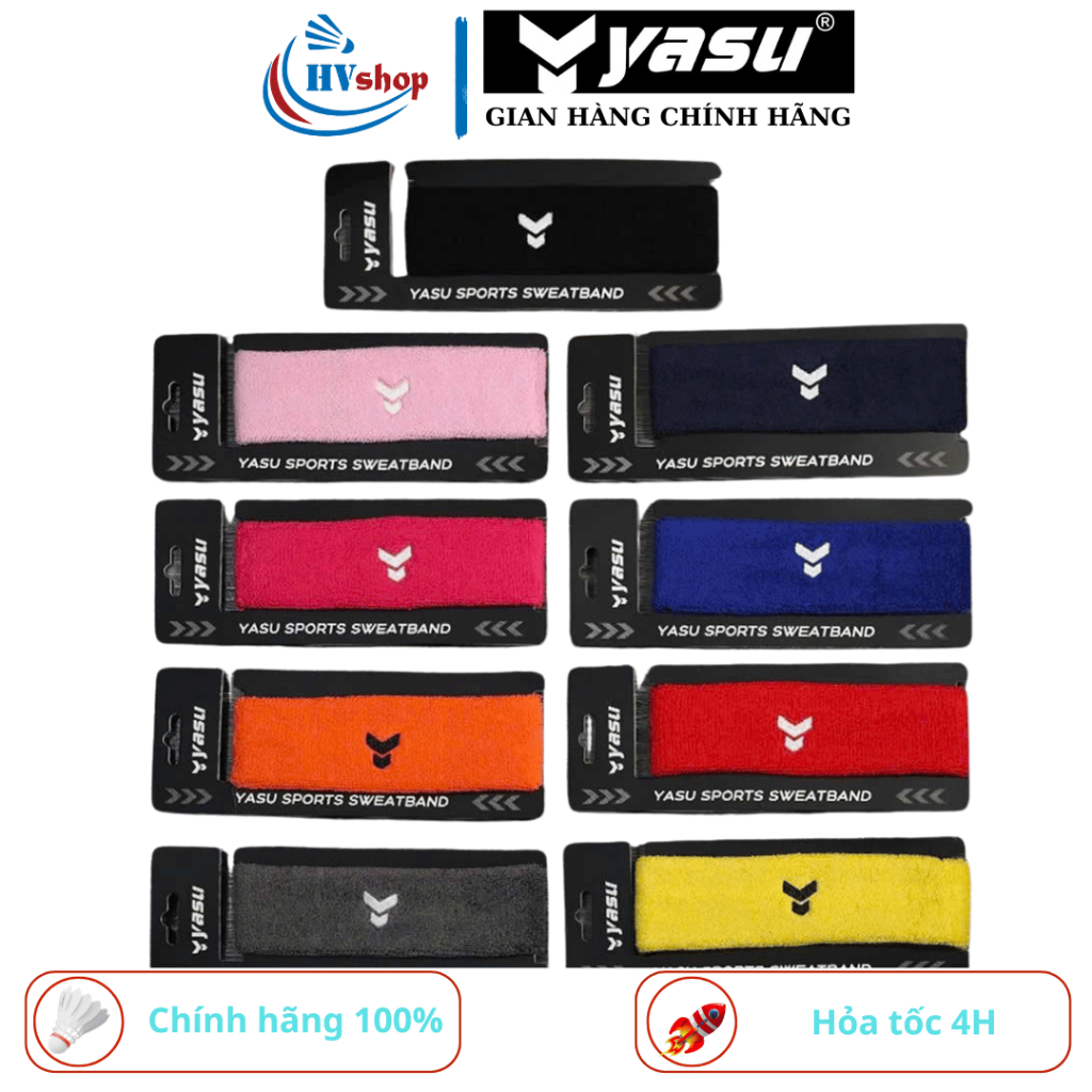 Chặn mồ hôi trán Yasu 2108, băng chặn mồ hôi chính hãng, thấm mồ hôi tốt, chất vải mềm- HVShop