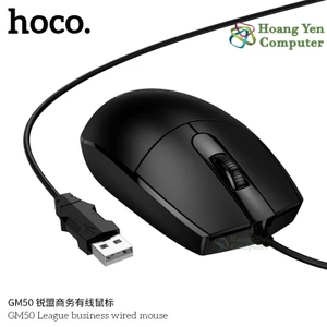 Chuột Có Dây HOCO GM50 USB – Nút Bấm Bền Bỉ, Dây Dài 1.45m, Phù Hợp Học Tập Văn Phòng – BH 1 Năm – Hoàng Yến Computer