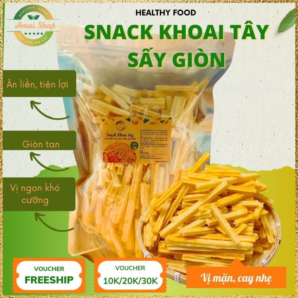 SNACK KHOAI TÂY PHÔ MAI QUE CỌNG AMAISHOP VỊ CAY MẶN, GIÒN TAN ĐẬM VỊ, THIÊN CAY KÍCH THÍCH VỊ GIÁC