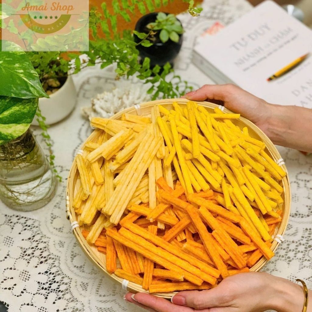 SNACK KHOAI TÂY PHÔ MAI QUE CỌNG AMAISHOP VỊ CAY MẶN, GIÒN TAN ĐẬM VỊ, THIÊN CAY KÍCH THÍCH VỊ GIÁC