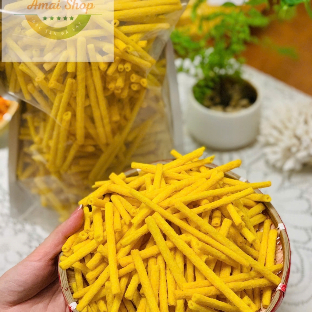 SNACK KHOAI TÂY QUE PHÔ MAI AMAI - DẠNG ỐNG VÀNG HÀNG LOẠI 1, GIÒN TAN RÔM RỐP, BÉO NGẬY ĐẬM VỊ