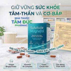 Solvitale Magnefol 30 Viên Nhập Khẩu Latvia, Magie Bisglycinate Kết Hợp Vitamin B1 B6 B9 B12