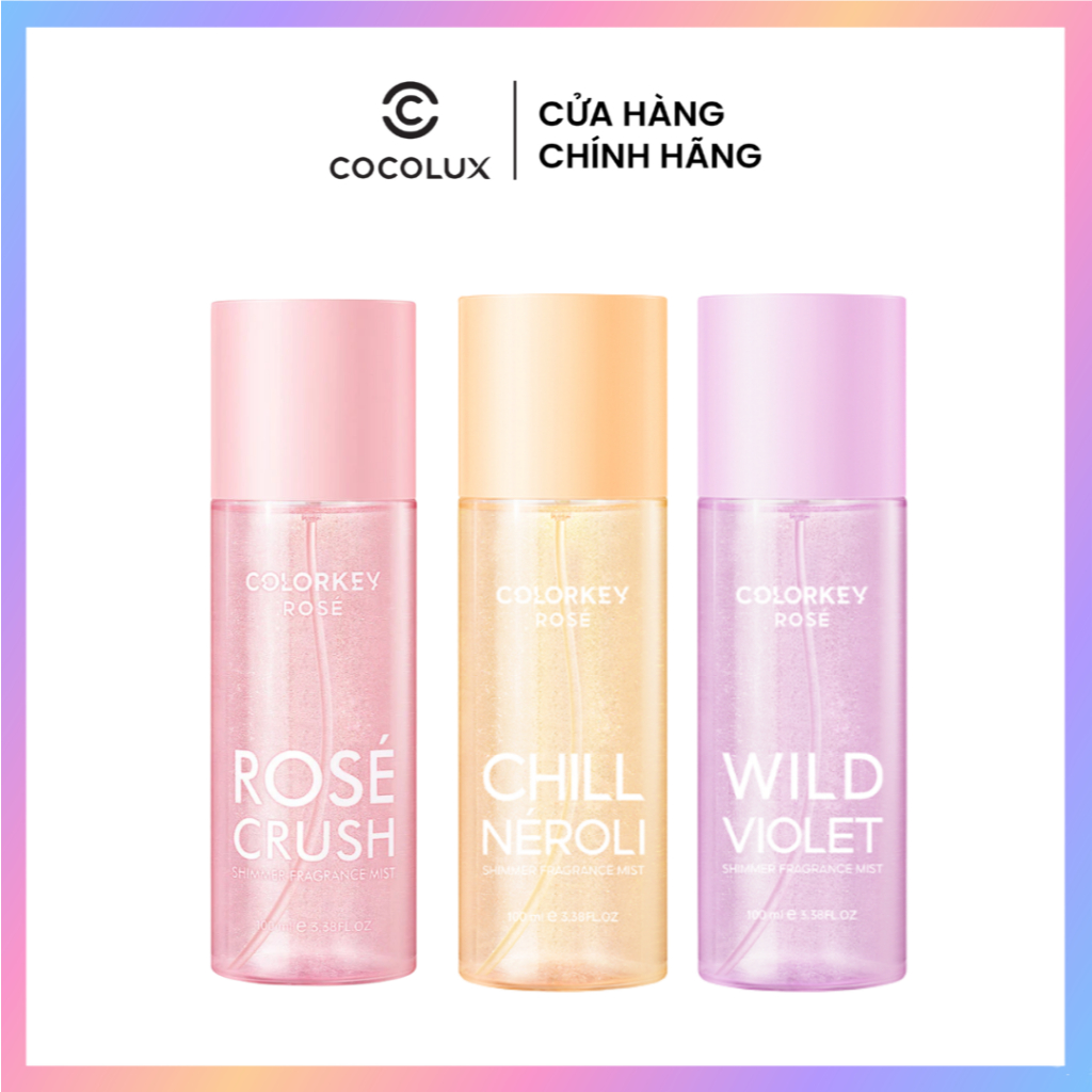 Xịt Thơm Colorkey Róse Shimmer Fragrance Mist Dành Cho Cơ Thể 100ml