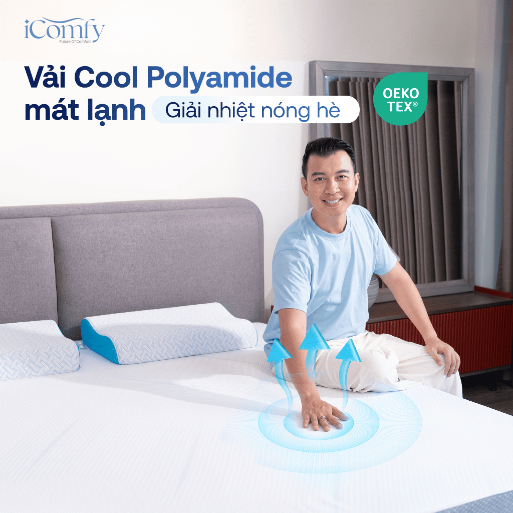 Nệm Foam Comfy Cloud 2.0 Nệm đàn hồi, Đệm cho người đau lưng, Nệm Foam Cao Cấp, Dày 15cm