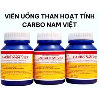Viên than hoạt tính Carbo Nam Việt - Lọ 100 viên- Hỗ trợ giảm đau bụng, khó tiêu, tiêu chảy