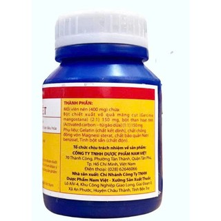 Viên than hoạt tính Carbo Nam Việt - Lọ 100 viên- Hỗ trợ giảm đau bụng, khó tiêu, tiêu chảy
