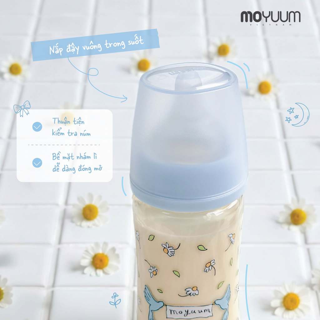 [MỚI] Bình sữa Moyuum chất liệu PPSU - Mẫu Blooming - Thế hệ 3 - 170ml/270ml