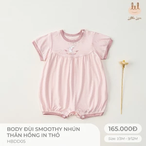 BODY ĐÙI VẢI SỢI TRE [ SIÊU MỀM, MÁT, MỊN CO DÃN VÀ THẤM HÚT TỐT] TRẮNG PHỐI SZ 1/3M - 9/12M (HBDD05)