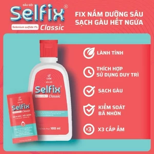 Dầu Gội Selfix Selenium Sulfide Classic 100ml, Chăm Sóc Da Đầu Sạch Gàu, Giảm Ngứa, Kiểm Soát Bã Nhờn, Dưỡng Tóc Mềm Mượ