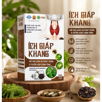 Viên Uống Ích Giáp Khang - Hỗ Trợ Giảm Sự Phát Triển Của U Tuyến Giáp Lành Tính, Ổn Định Đường Huyết, Giảm Cholesterol