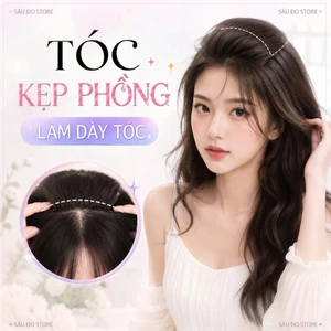 Kẹp phồng mái làm dày tóc – Kẹp nâng phồng che hói tự nhiên, dễ kẹp