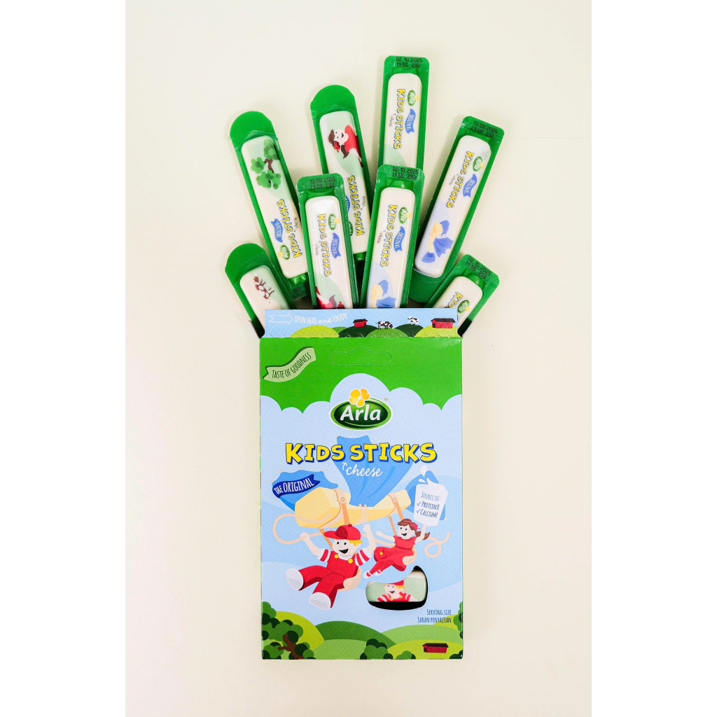 Arla Kids Sticks Phô Mai Thanh Cho Bé 4 Thanh/Hộp - Giàu Canxi, Protein, Snack Dinh Dưỡng Tiện Lợi