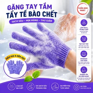 Combo 10 cái Găng tay tắm tẩy tế bào chết đa năng giúp mát xa và dưỡng ẩm cho da
