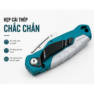 Dao Rọc Đa Năng JCTOP Gấp Gọn - Thép SK-5 Kèm 3 Lưỡi Dự Phòng Thay Lưỡi Nhanh