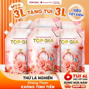 Nước Giặt TopGia Hương Hoa Nắng Dịu Nhẹ, Sạch Vết Bẩn, Lưu Hương 72H, Túi 1L