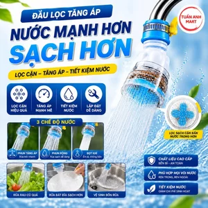 Combo 6 cái Đầu vòi nhựa lọc nước tăng áp 360 độ có thể kéo dài