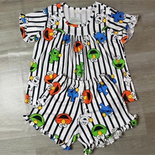 BỘ ĐÙI THUN TĂM TAY BÈO QUẦN ĐÙI ÁO DÁNG BABYDOOL IN HỌA TIẾT CÓ 2 SIZE 40KG ĐÉN 80KG