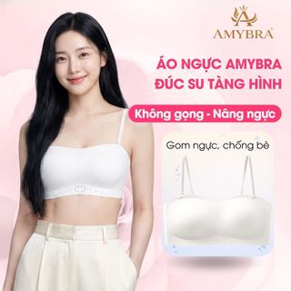 [ AMYBRA NEW ] Áo Ngực Nữ Đúc Su Gom Ngực Chống Bè – Áo Quây Ngang Nữ Không Gọng Đệm Mỏng 1.5Cm Nâng V1 AMYBRA A979