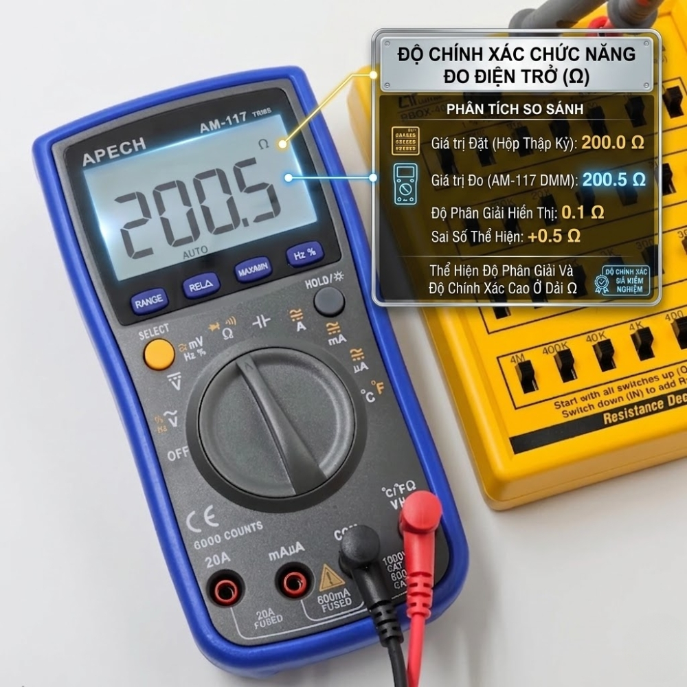 Đồng Hồ Vạn Năng Đo Điện APECH AM117 TrueRMS Cực Kỳ Chính Xác - Anh Phát