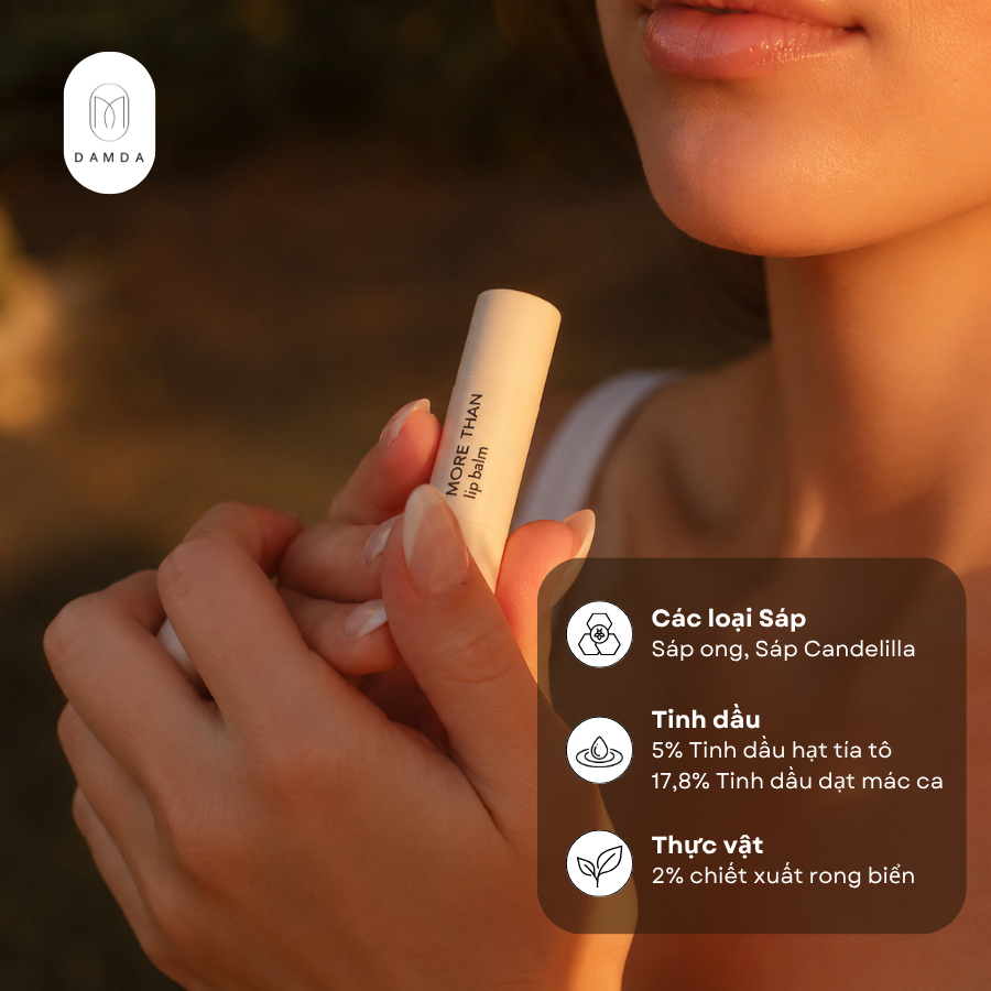 Son dưỡng môi chiết xuất mật ong SIORIS MORE THAN LIP BALM 4g | DAMDAVN
