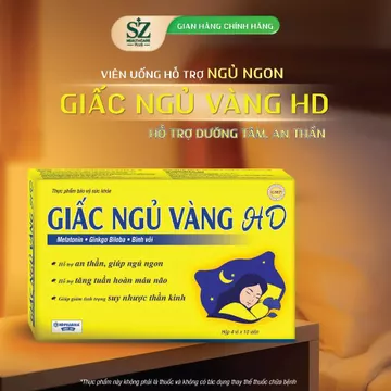 Viên uống ngủ ngon Giấc Ngủ Vàng - Cải thiện giấc ngủ, ngủ sâu giấc, viên uống thảo dược