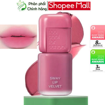 Son Too Cool For School Sway Lip Velvet 10 Crushed Berry Son Kem Lì Hàn Quốc Màu Đỏ Berry Lâu Trôi