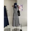 TRIANGLE - Up Dress (Cân nhắc kỹ, return is not welcomed) Đầm thun dáng dài có đệm mút kèm khăn buộc vai style Hàn