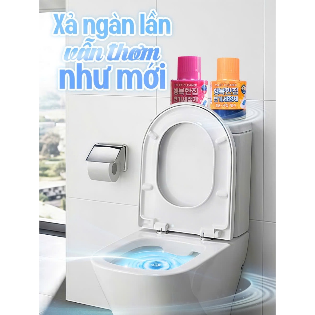 [COMBO 4] LỌ/CỐC THẢ BỒN CẦU HAENGBOKANJIP 180G - TẨY SẠCH, KHỬ MÙI TỰ ĐỘNG