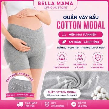 Maternity Cotton Shorts Dress Bella Mama QV2