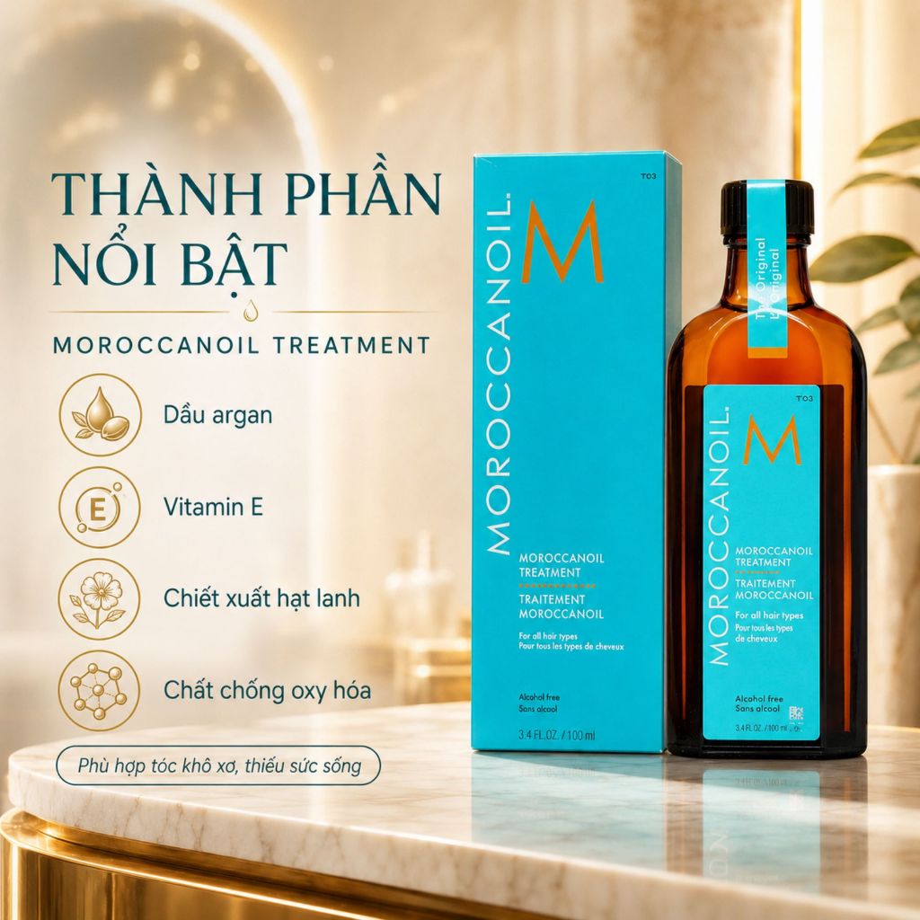 Tinh Dầu Dưỡng Tóc Moroccanoil Treatment 25-10-200ml|Dưỡng Tóc Mềm Mượt, Bóng Khỏe, Hương Thơm Cao Cấp