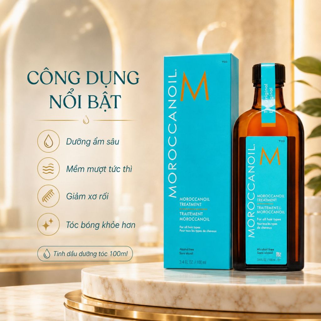 Tinh Dầu Dưỡng Tóc Moroccanoil Treatment 25-10-200ml|Dưỡng Tóc Mềm Mượt, Bóng Khỏe, Hương Thơm Cao Cấp