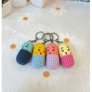 Móc Khóa Móc Len Viên T.huốc Handmade Độc Lạ, Trang Trí Túi Xách, Quà Tặng Sinh Nhật Bạn Gái