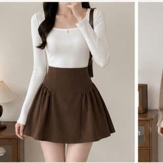 Chân Váy Bigisize Nữ Lưng Cao Dáng Xòe Ngắn Có Quần Bảo Hộ Che Bụng Tốt Vải Tây Đứng Phom CV401