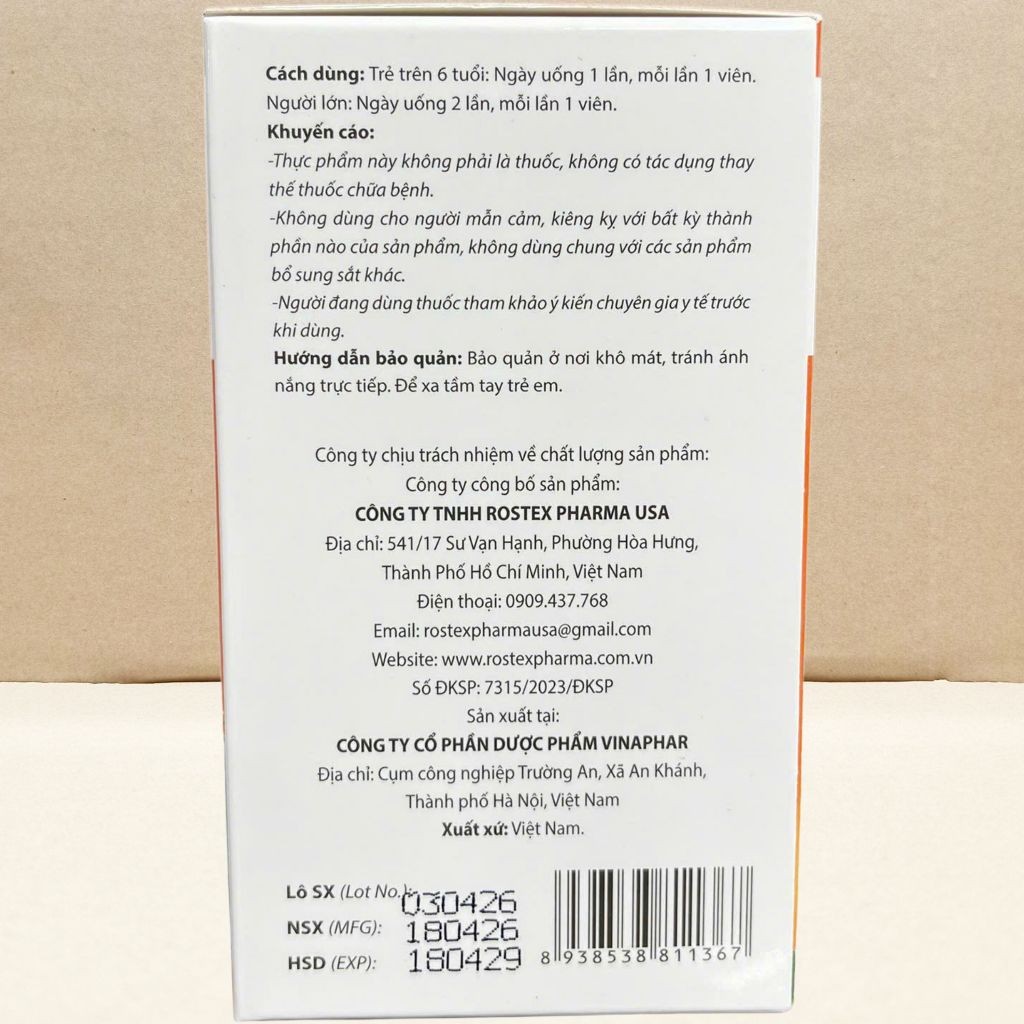 Combo 2 Hộp (Cam) Phagelvit Plus Cam 100 Viên - Rostex - Vinaphar - Vitamin Chữa Lành