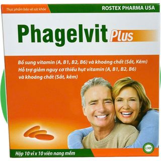 (Cam) Phagelvit Plus Cam 100 Viên - Rostex - Vinaphar - Vitamin Phục Hồi