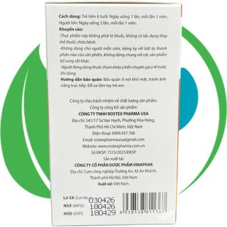 (Cam) Phagelvit Plus Cam 100 Viên - Rostex - Vinaphar - Vitamin Phục Hồi