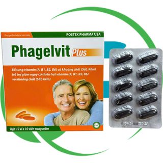 (Cam) Phagelvit Plus Cam 100 Viên - Rostex - Vinaphar - Vitamin Phục Hồi