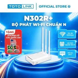 TOTOLINK N302R PLUS - Router Wi-Fi chuẩn N 300Mbps (BẢO HÀNH 1 THÁNG)