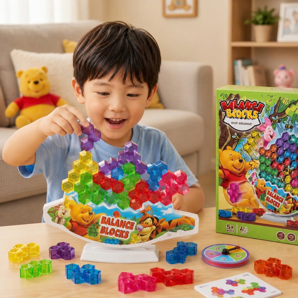 Trò Chơi Cân Bằng Tổ Ong Xếp Khối Cho Bé Đồ Chơi Trí Tuệ Phát Triển Tư Duy Giáo Dục