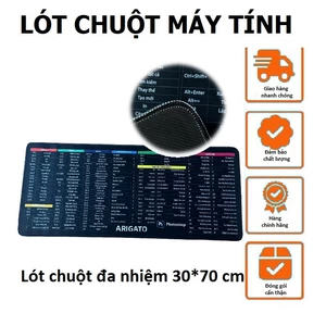 Lót chuột in phím tắt Excel, MS-Office, Photoshop, Word, Pad Mouse , Các Phím Tắt Chuột đa năng