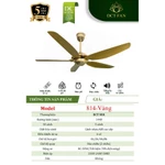 Quạt trần hiện đại 5 cánh nhựa không đèn đường kính 1m45 có điều khiển từ xa động cơ Inverter tiết kiệm điện - Lõi đồng — ảnh 7
