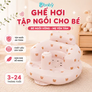Ghế Hơi Tập Ngồi Cho Bé Cao Cấp An Toàn, Bơm Tay Tự Động, Phù Hợp Cho Bé Từ 4 Tháng Tuổi