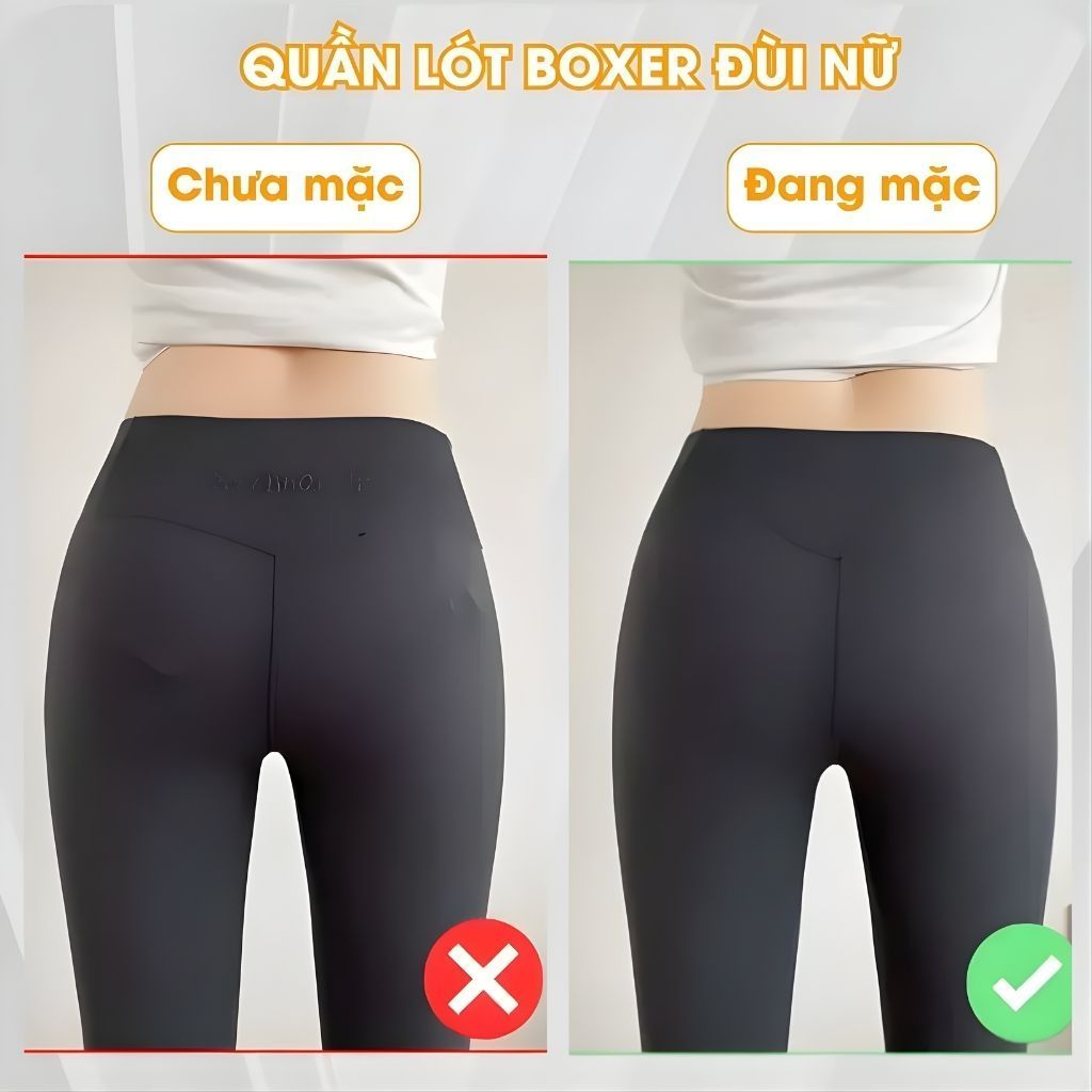 Quần bảo hộ nữ mặc trong váy chống lộ tôn dáng, Quần lót đùi nữ đáy kháng khuẩn khử mùi LANIXA V8205