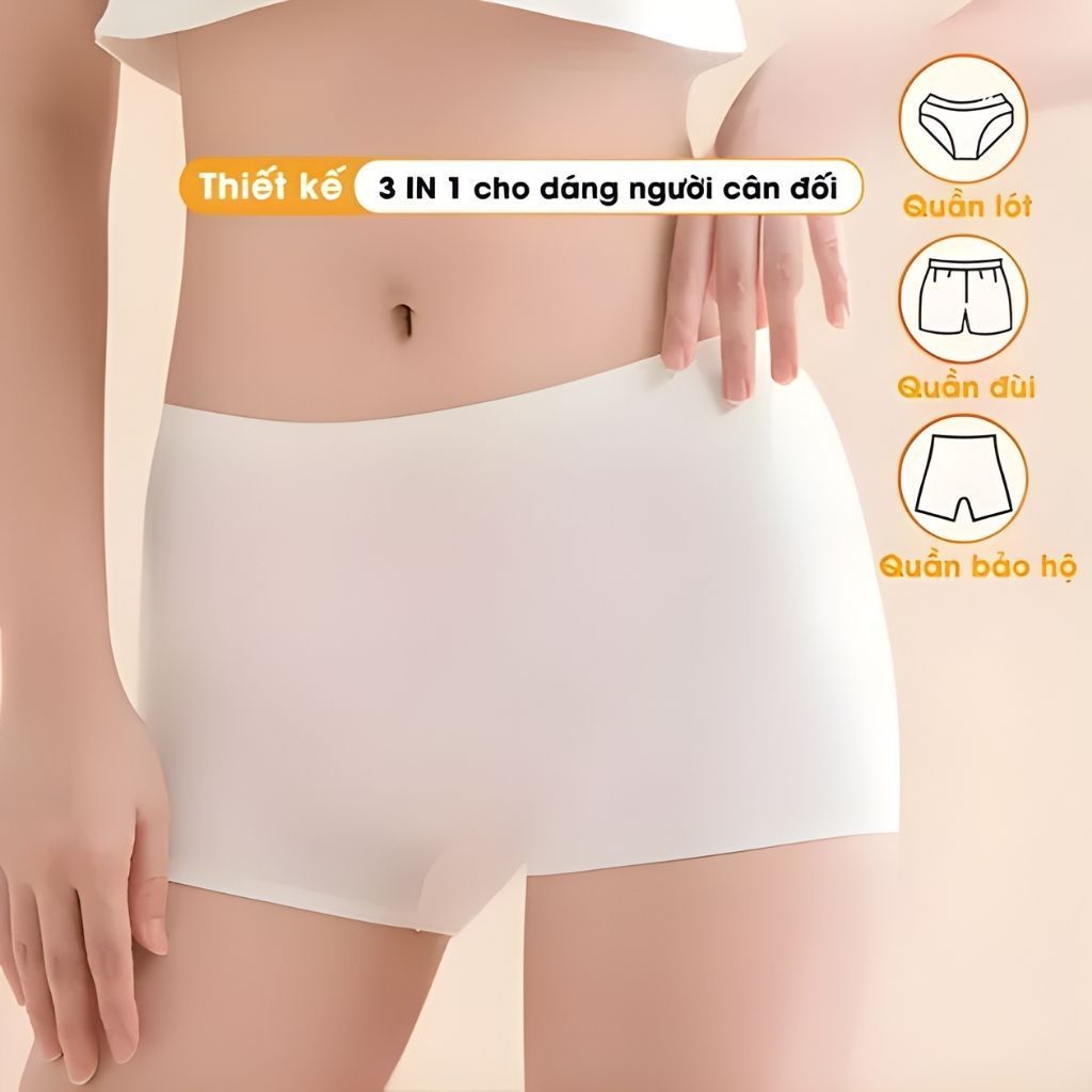 Quần bảo hộ nữ mặc trong váy chống lộ tôn dáng, Quần lót đùi nữ đáy kháng khuẩn khử mùi LANIXA V8205