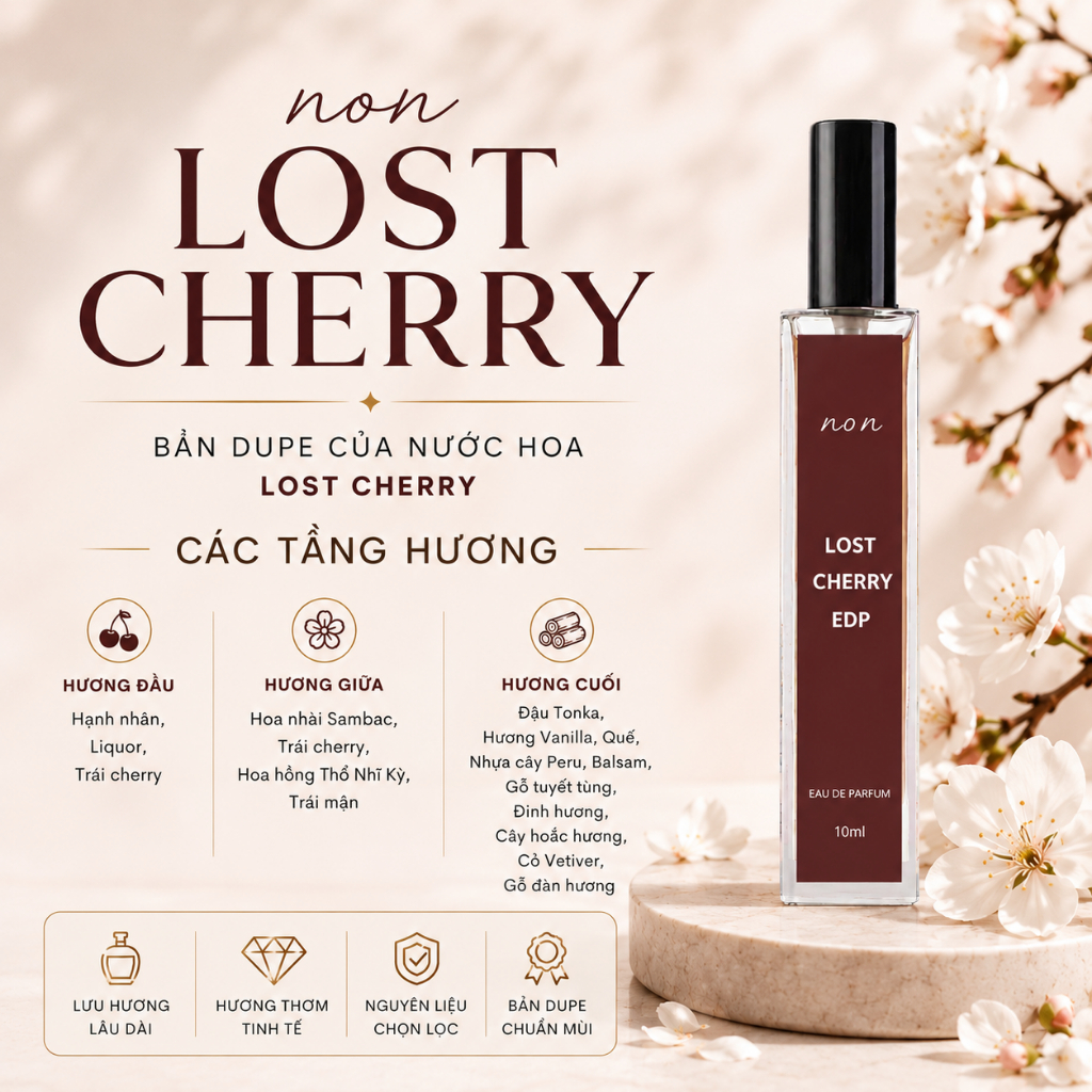 Nước Hoa Unisex - non Lost Cherry EDP - Phong Cách Sang Trọng, Quý Phái, Thu Hút