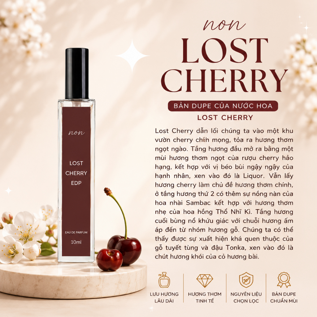 Nước Hoa Unisex - non Lost Cherry EDP - Phong Cách Sang Trọng, Quý Phái, Thu Hút
