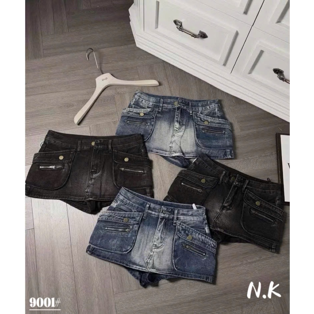 🥭Chân váy jeans túi hộp pha khoá siu chất fom đẹp xuất sắc lunn hàng QC loại 1 hot hit e về 2 màu sll @All