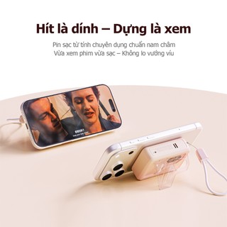【CCC+Qi】Handin Pin Sạc Dự Phòng 30000mAh 22.5W | 35W 5 Trong 1 Sạc Không Dây Tích Hợp 2 Dây Type-C + Đầu L Giá Đỡ Điện