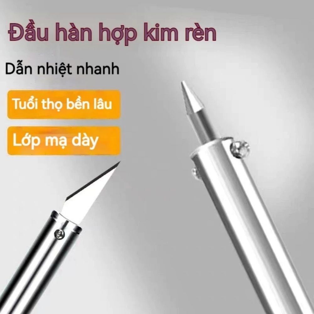 Mỏ Hàn Thiếc, Dao Cắt Nhựa Điện Đa Năng: Điều Nhiệt, Khắc, Đục Lỗ, Cắt Hoa - Lưỡi Hợp Kim Bền - Dụng Cụ Gia Đình